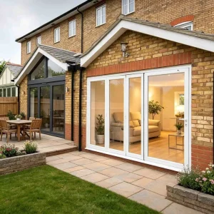 Factory Supply Impact Resistant Aluminum Folding Door for Townhouse Indoor-Outdoor Spaces