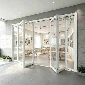 Factory Supply Thick-Frame UV Resistant Aluminum Door for Courtyard Houses