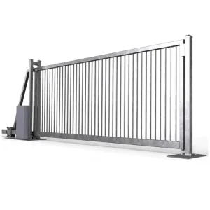 Factory and Home Motorized Sliding Photocell Safety Tail Gate Aluminum Electric Bronze Cantilever Sliding Gate