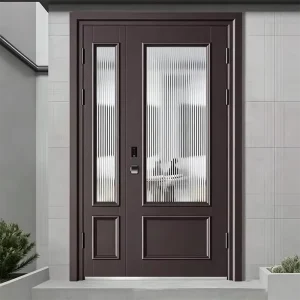 Fiberglass Front Entry Door Modern Insulated Glass Front Doors for Houses Custom Residential Decorative Exterior Entry Doors