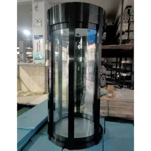 Fingerprint Access Control Electric Sliding Double Door with Self-Locking Anti-Theft Fiberglass Construction