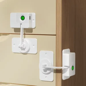Fingerprint Cabinet Lock, Biometric Furniture Drawer Latch for Baby Safety, Tool-Free Installation, One-Click Unlock