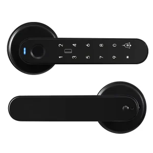Fingerprint Handle Door Lock with Keyless Digital Code for Bedroom, Apartment and Rental Properties