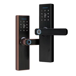 Fingerprint Smart Door Lock, Black Bronze, WiFi, App, Card, Password