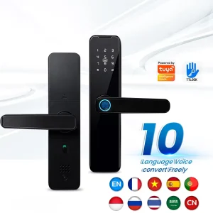 Fingerprint Smart Door Lock with BLE, Password, Keyless Apartment Room Lock, and App Control