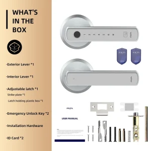 Fingerprint Smart Electronic Door Lock, American Style, Keyless Entry for Bedroom Wood Doors