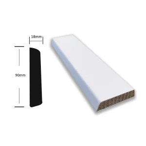 Flexible White Primed Pine Interior Door Frame Moulding