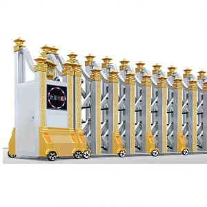 Folding Automatic Electric Retractable Sliding Gate with Remote Control, Anti-Theft Protection, and Water Resistance
