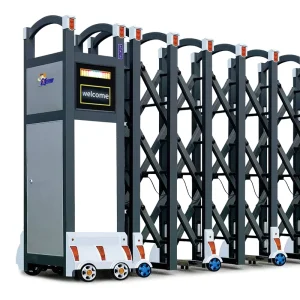 Folding Metal Aluminum Alloy Automatic Remote-Control Retractable Sliding Gate for Driveways and Fences