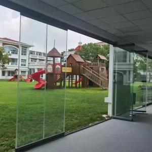 Frameless Folding Sliding Glass Balcony Door