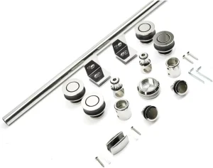 Frameless Glass Sliding Shower Barn Door Hardware Kit