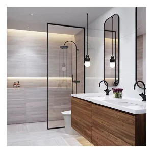 Frameless Single Fixed Tempered Glass Panel for Bathroom Shower Screen, Hotel Shower Stall, and Straight Shower Door