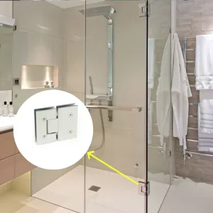 Frameless Stainless Steel Adjustable Shower Door Hardware Accessories Set for Stair Rust Resistant Modern Design Warranty