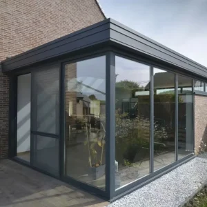 French Design Heavy Duty Sliding Glass Front Doors Modern Aluminum Tempered Glass for Entry or Villa Interior Position