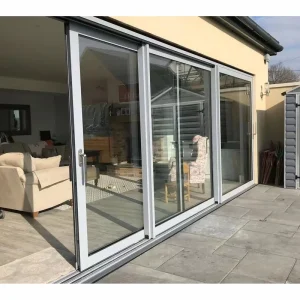 French Design White UPVC PVC Plastic Sliding Door for Balcony and Patio