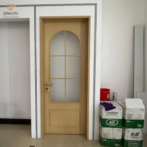 French Double-Entry Modern Aluminum Glass Swing Door with Fully Tempered Glass for Apartments, Villas, Hotels, and Schools