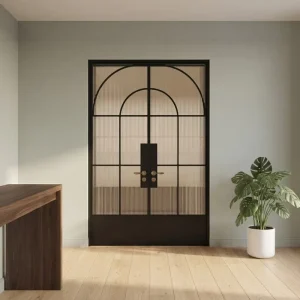 French Steel Glass Entry Doors with Thermal Insulation for Exterior Use