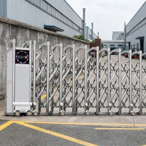 French Style Aluminum Retractable Automatic Sliding Patio Gate for Residential House Entrance