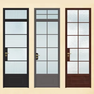 French Style Retro Balcony Patio Double Arched Customized Black Thermal Break Steel Aluminum Alloy Swing Door
