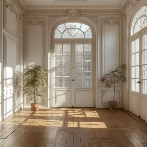 French Villa Waterproof Windproof Anti-theft Insulated Exterior Balcony Swing Door with Double Tempered Glass