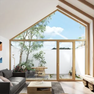Front Pivot Modern Heavy Double Tempered Impact Glazing Exterior Aluminum Alloy Swing-Open Casement Door Thermal Insulation