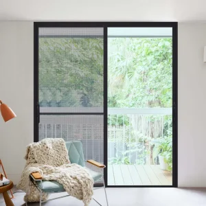 Frosted Glass Bathroom Swing Door with Slim Aluminum Profile