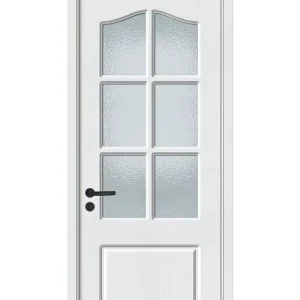 Frosted Glass Bedroom Door with Modern Finished MDF and Factory Direct Supply