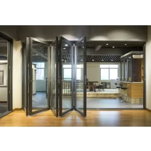 Frosted Glass Frameless Flexible Shower Folding Door for Modern Home