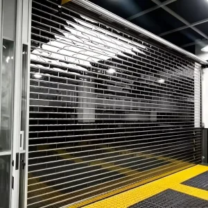 Full-View Crystal Electric Garage Door with Transparent Aluminum Alloy Telescopic Shutter
