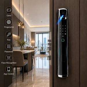 Fully Automatic WiFi Fingerprint Keypad Smart Lock with Cloud Memory Card, Face Recognition, and Video