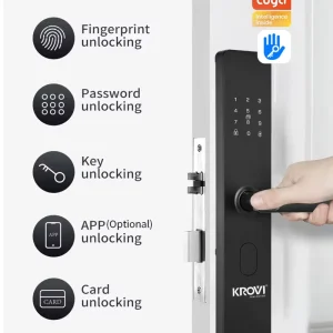 G09 Smart Door Lock App Control Grade C Security for Aluminum Door