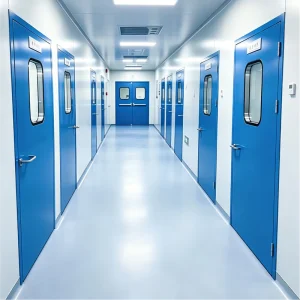 GMP Pharmaceutical Cleanroom Flush-Mounted Hygienic Door for Pharma and Biotech Facilities with Airtight Seal