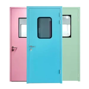 GMP Steel Swing Cleanroom Door With View Window for Pharmaceutical Cleanroom Construction