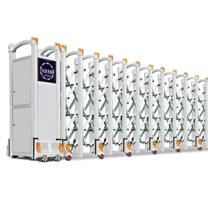 Galvanized Frame Stainless Steel Electric Collapsible Retractable Folding Driveway Entrance Gate