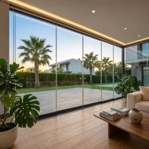 Garden Pergola Balcony Frameless Sliding Glass Door Factory Direct Durable Powder Coating