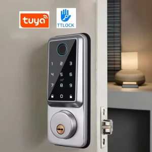 Gate Deadbolt Lock, WiFi Digital Smart Electronic Door Lock, Keyless Keypad with App Control