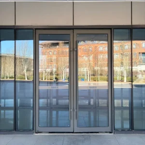 Glass Aluminum Frame Indoor Soundproof Swing Glass Door for Modern Office Kitchen