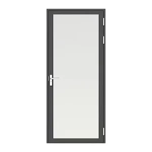 Glass Door With Aluminium Frame Tempered Fluted Glass Shower Door