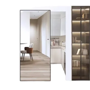 Glass Hidden Sliding Screen Door for Farmhouse Interiors