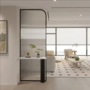 Glass Screen Partition for Living Room Entrance Porch French Style