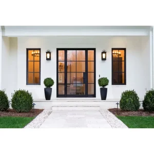 Glass Sleek Narrow Frame Glass Casement Door High Insulation Noise Reduction for Indoor Spaces