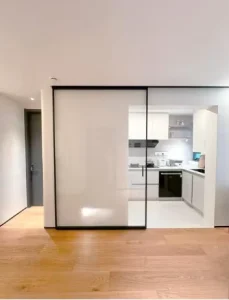 Glass Sliding Door Waterproof and Moisture proof Minimalist Style Suitable for Home Bathrooms Balconies and Bathrooms