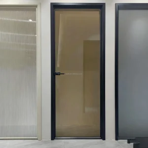 Glass Swing Safety Door Aluminum Frame Indoor Soundproof