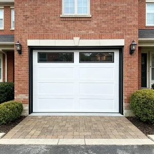 Gold Strip Insulated Automatic Aluminum Sectional Garage Door with Remote Control for Villas