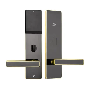 Golden Stainless Steel RFID Smart Lock for Wood Doors Cloud Storage S1 Security Grade ONVIF