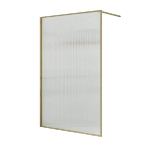 Golden Tempered Glass Bathroom Walk-in Shower Room Shower Door