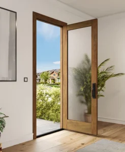 HC Minimalist Aluminum Alloy Swing Doors Water Resistant for Bathrooms Kitchens Living Rooms Bedrooms Villas Total Solution