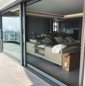 Hanging Sliding Door Invisible Ghost Door & Pocket Door 16mm Slim Frame 8mm Glass OPK Bearing ≤60kg
