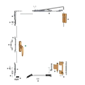 Hardware Inward Open Tilt and Turn Window with Window Accessories