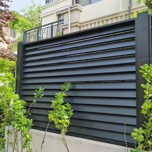 Heat Treated Aluminum Alloy Yard Fence Powder Coated Finish Eco-Friendly Durable Modern Design Weather Resistant